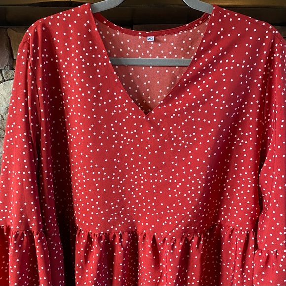 Brick 🧱 Red Tier Dress - Picture 3 of 6